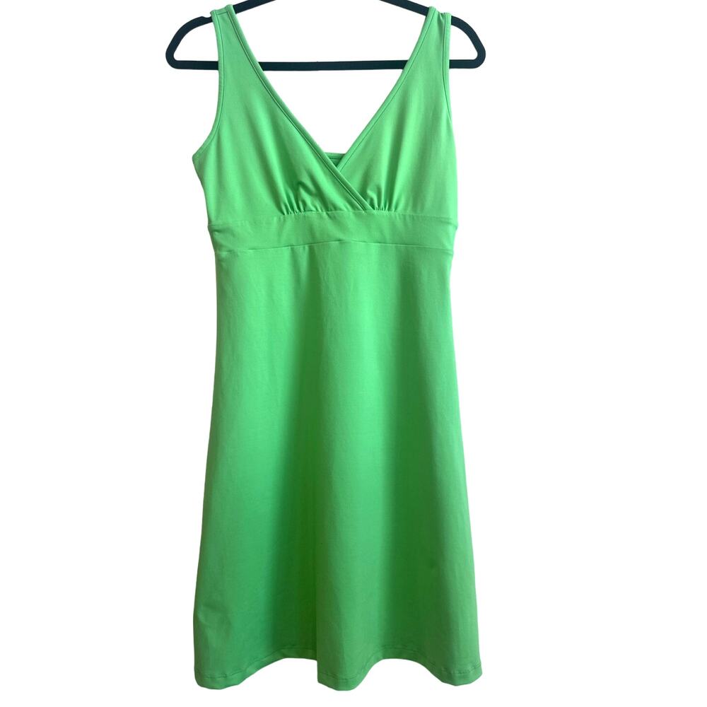 Patagonia Size Small Lime Green Tank Slim Fit Florita Athletic Dress
